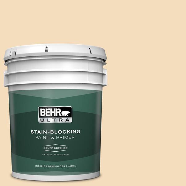 BEHR ULTRA 5 gal. #YL-W01 Spinning Silk Extra Durable Semi-Gloss Enamel Interior Paint & Primer