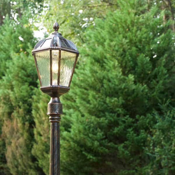 gama sonic solar lamp post home depot