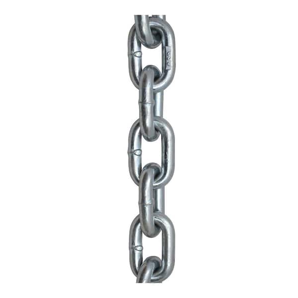 KingChain 5/16 in. x 20 ft. Grade 30 Proof Coil Chain Zinc Plated Heavy-Duty Carry Bag
