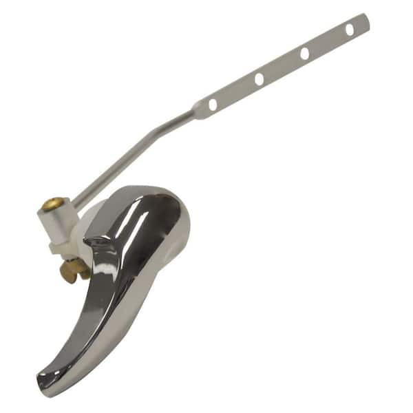 DANCO 8 in. Universal Toilet Tank Lever Handle with Plastic Arm and Curved Chrome Handle