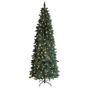 6.5 ft. Pre-Lit LED Artificial Christmas Tree Pencil with Warm White Light