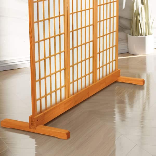 Oriental Furniture Honey 3-Panel Room Divider Stand