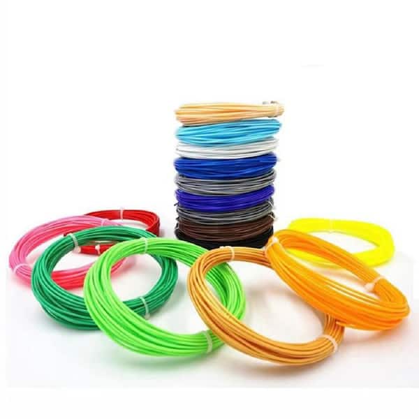 Wellco 9.8 ft. 12 Colors 3D Printer Filament New Environmental Protection Material, Total 39 Yards, 1 Pack