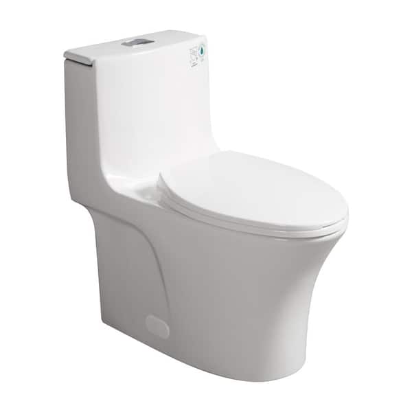 1-piece 1.1/1.6 GPF Dual Flush Ceramic Toilet in White, MAP 1000g,ADA Certified