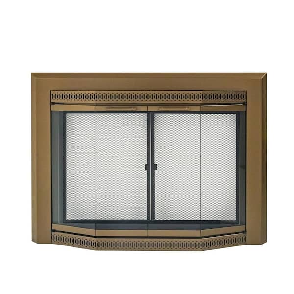 Brass Fireplace Screen with Glass Doors – Reuse Depot, Inc.