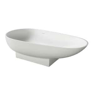 Carlyle 70 in. Resin Flatbottom Non-Whirlpool Bathtub in Gloss White
