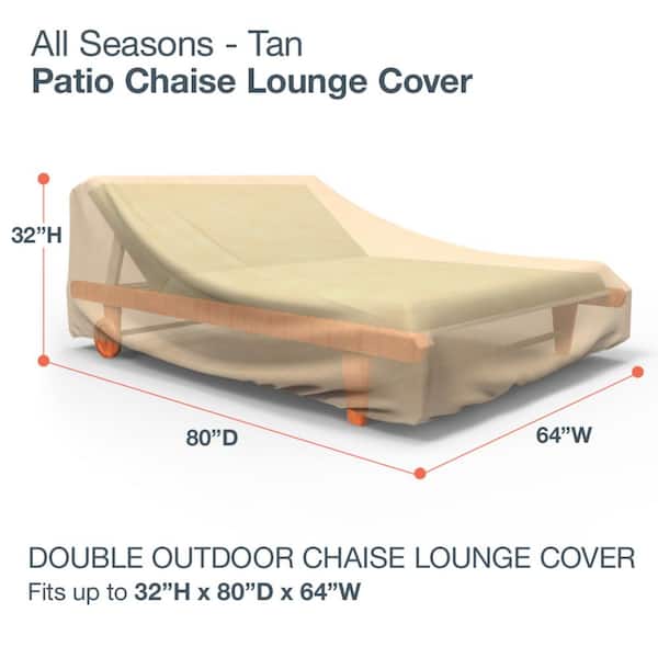 Budge All Seasons Patio Chaise Covers, Double Chaise Lounge Chair Cover