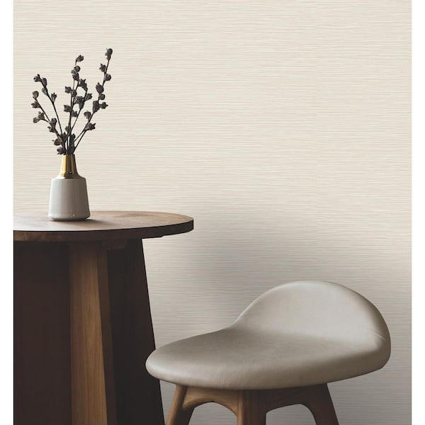Oasis Dove Faux Grasscloth Wallpaper