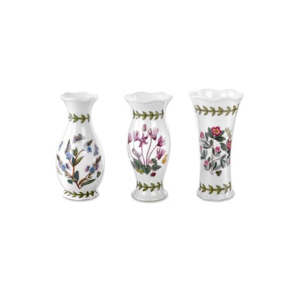Portmeirion 5 in. Botanic Garden Mini Vase (Set of 3) 430549 - The Home  Depot