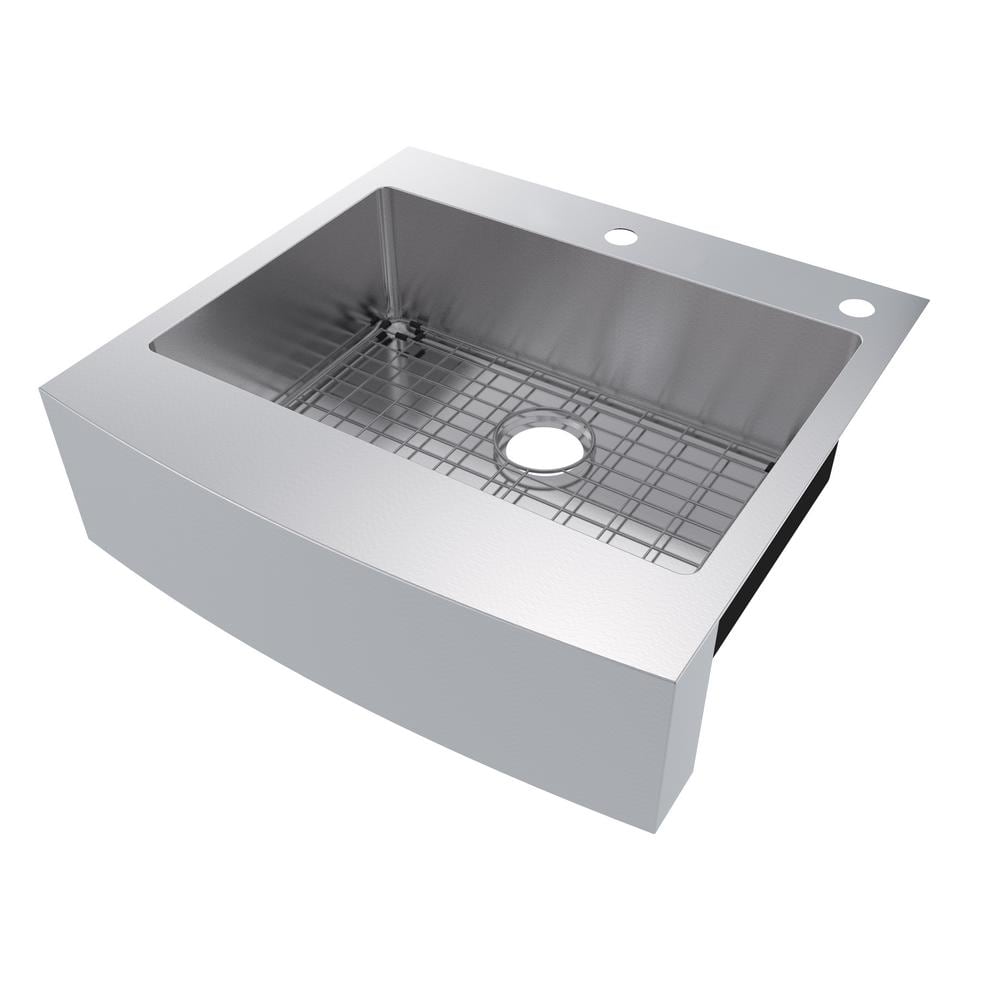 Glacier Bay Retrofit Drop In Stainless Steel 27 In 2 Hole Single Bowl