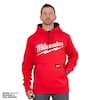 Milwaukee Men's 2X-Large Red Heavy-Duty Cotton/Polyester Long-Sleeve  Pullover Hoodie 350R-2X - The Home Depot