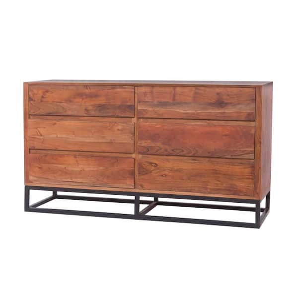 Wood and metal deals dresser