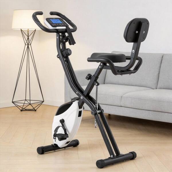 LIVACA Folding X-Bike Magnetic Exercise Bike with 16-Level