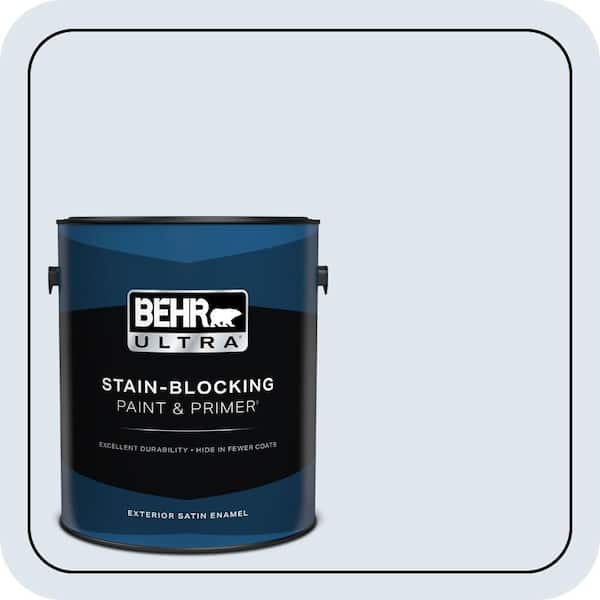 BEHR ULTRA 1 gal. #590C-1 Morning Haze Satin Enamel Exterior Paint & Primer