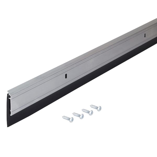 M D Building Products 36 in. Silver Aluminum and Thermoplastic Rubber Commercial Screw on Door Sweep 68247 The Home Depot