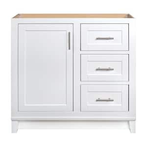 Kinghurst 36 in. W x 21 in. D x 33.5 in. H Bathroom Vanity Cabinet without Top in White