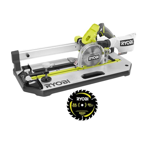 RYOBI ONE+ 18V Cordless 5-1/2 in. Flooring Saw with Blade and Extra 5-1/2 in. 24T Flooring Blade (1-Piece)