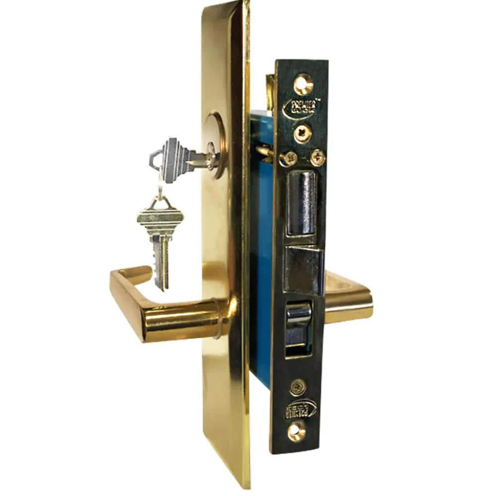 Brass Right-Handed Mortise Entry Door Knob Set