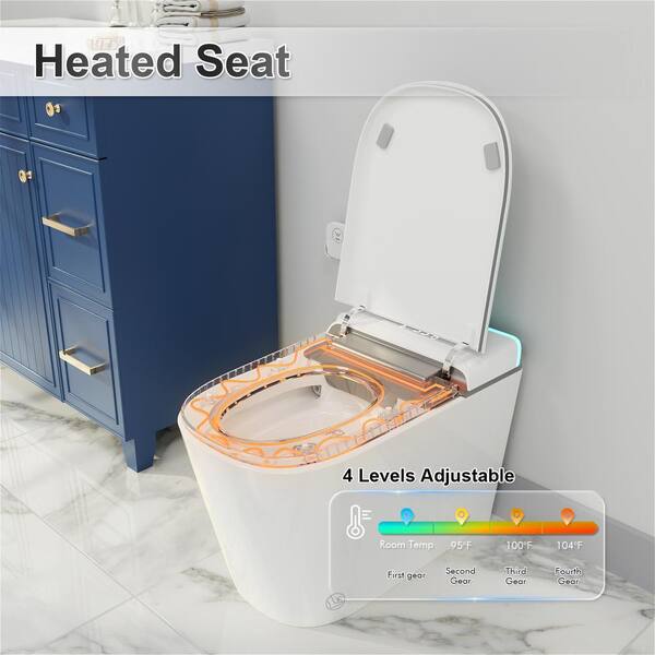 GIVING TREE Smart Toilet Bidet 1.28 GPF Elongated in White with