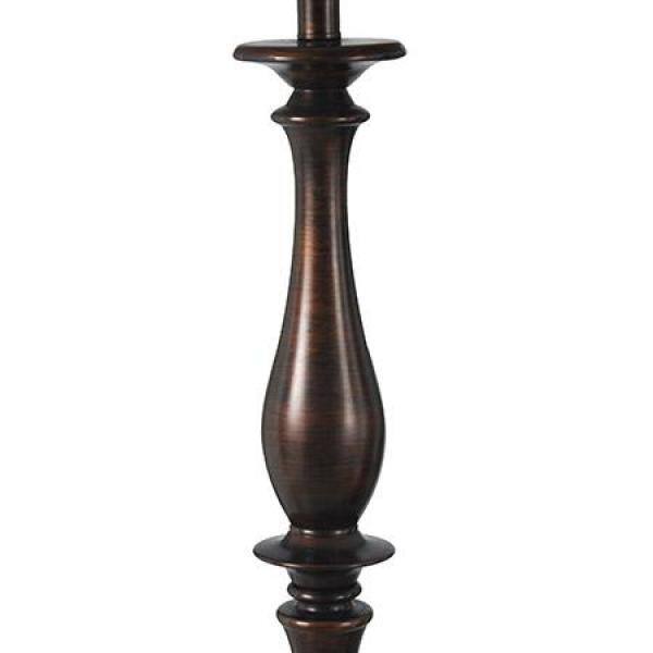 Bronze Charlton 61" Traditional Floor Lamp with Silk Shade