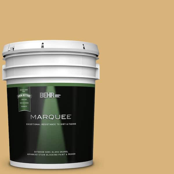 BEHR MARQUEE 5 gal. #UL180-22 Egyptian Temple Semi-Gloss Enamel Exterior Paint and Primer in One