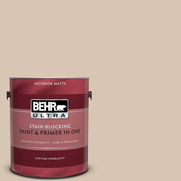 BEHR ULTRA 1 gal. #UL160-16 Parachute Silk Matte Interior Paint and Primer in One