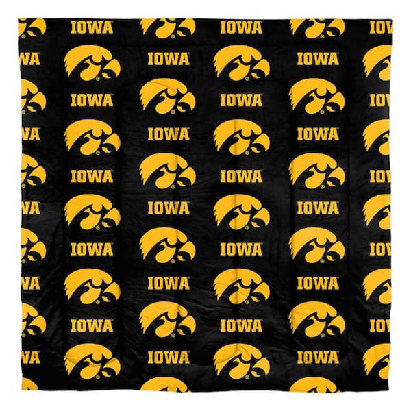 THE NORTHWEST GROUP 5-Piece Multi Colored Iowa Hawkeyes Rotary Queen Size Bed In a Bag Set