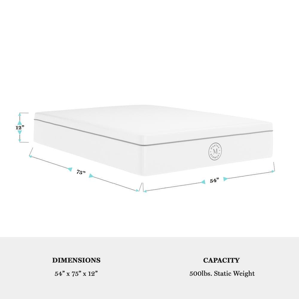 Full Size White Innerspring Adjustable Bed Mattress with Cooling Gel