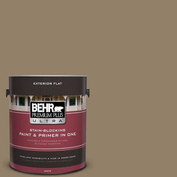 BEHR Premium Plus Ultra 1 gal. #UL170-2 Macchiato Flat Exterior Paint