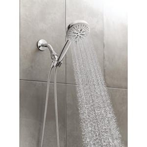 HydroEnergetix 8-Spray Patterns with 1.75 GPM 4.75 in. Wall Mount Single Handheld Shower Head in Chrome