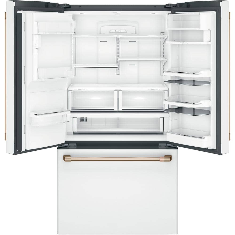 Matte White Smart French Door Refrigerator with Ice Maker