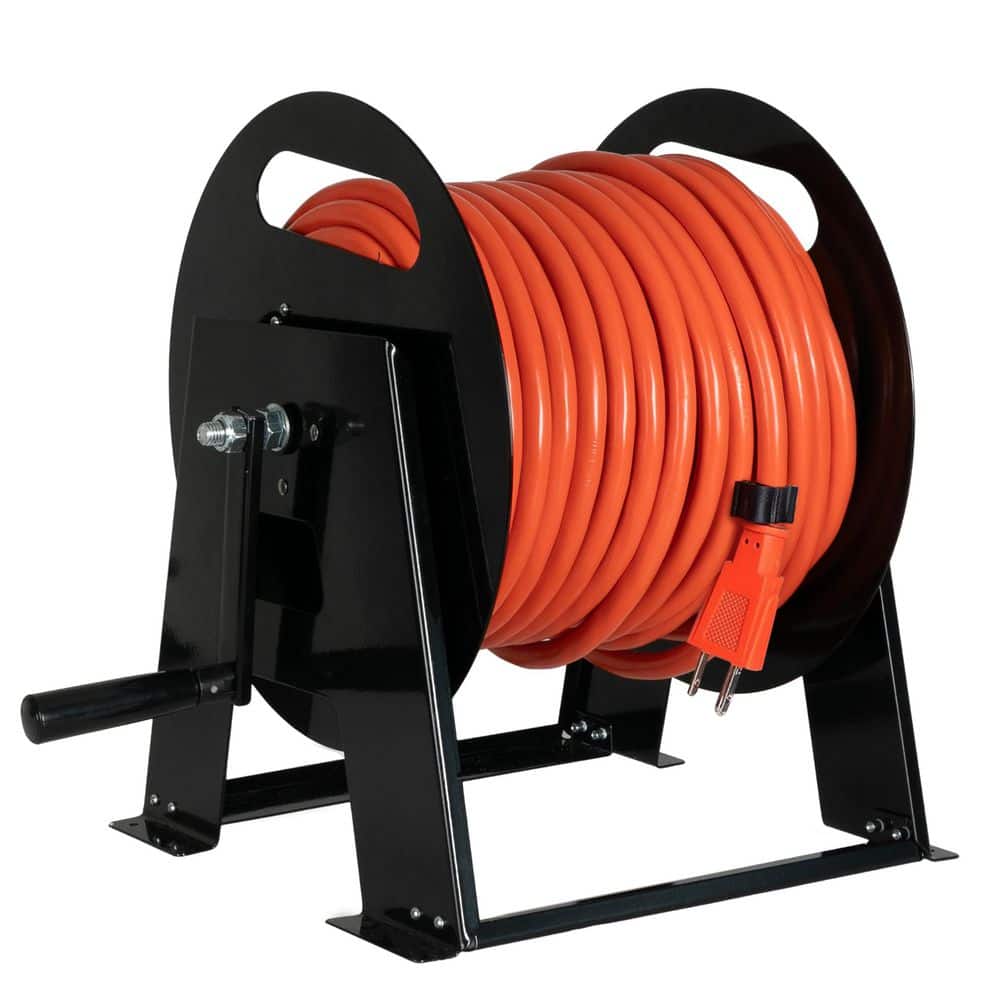 Heavy Duty Double Welding Cable Lead Reel – Swivel Base, USA Made, 600 Amp, 10-Inch Spool