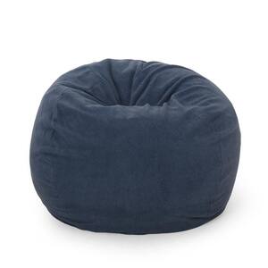 Navy Polyester Bean Bag Chair 42 in. x 52 in. x 52 in.