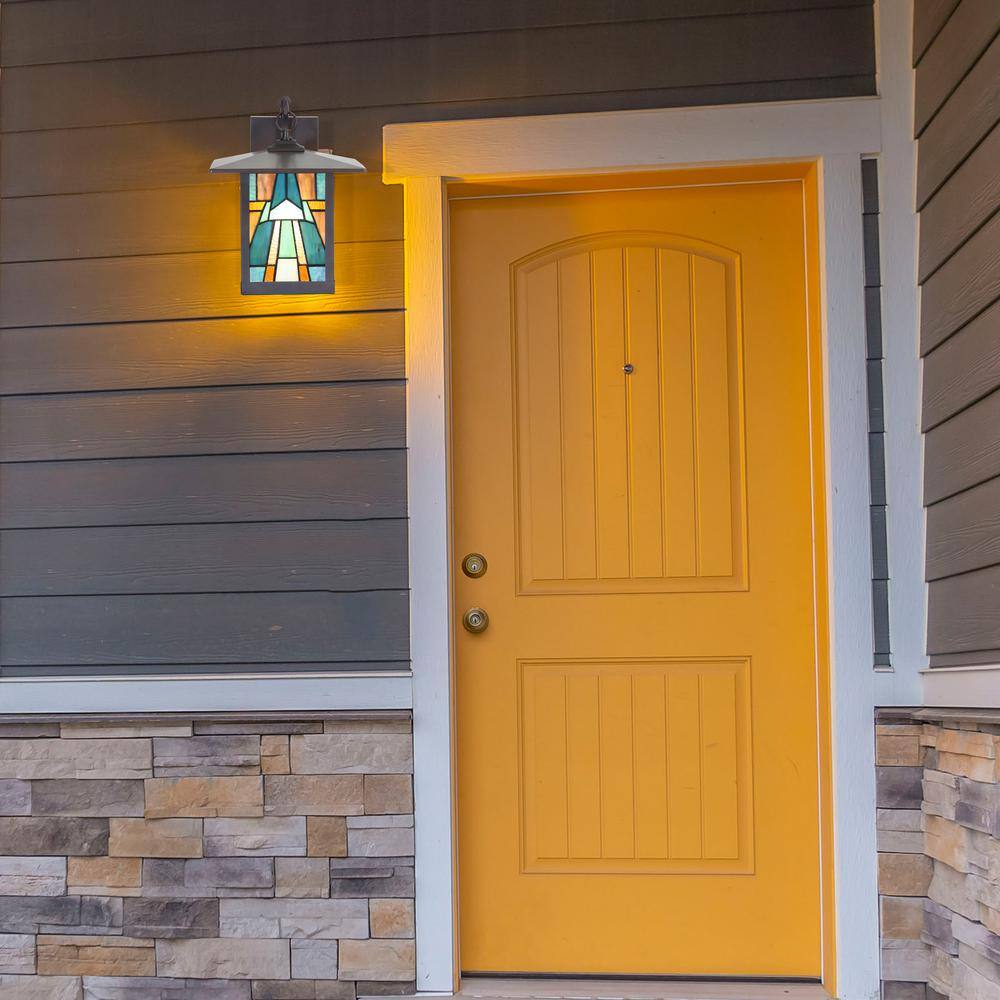 Elegant Bronze Mission-Style Outdoor Wall Lantern Sconce