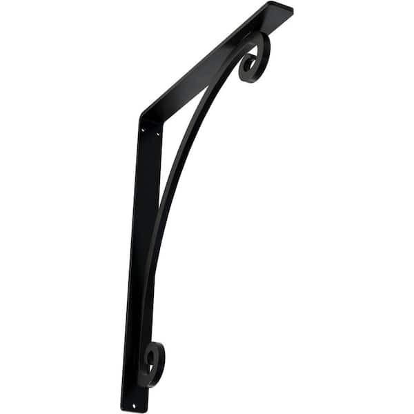 Ekena Millwork 1-1/2 in. x 15 in. x 12 in. Wrought Iron Single Center Brace Legacy Bracket