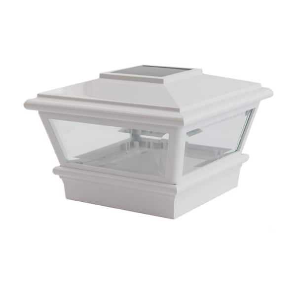 4 in. x 4 in. White Plastic Solar Versa Cap (12 -Pack)