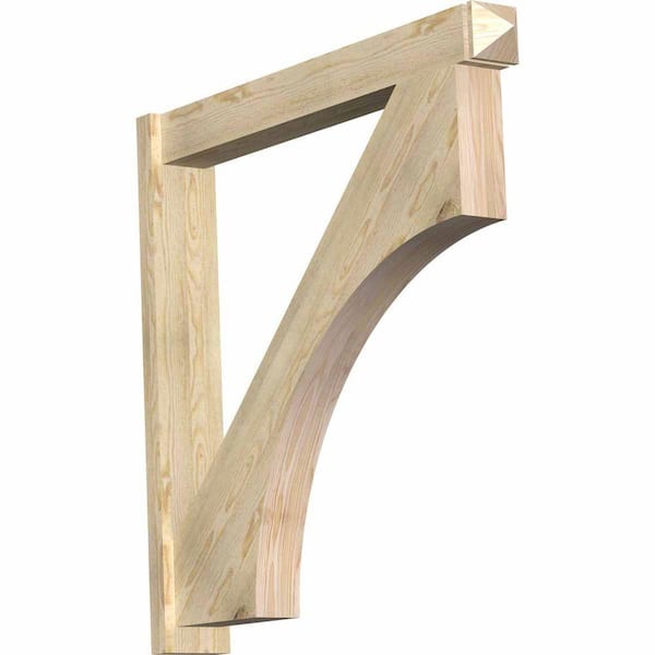 Ekena Millwork 6 in. x 42 in. x 42 in. Westlake Arts and Crafts Rough Sawn Douglas Fir Outlooker