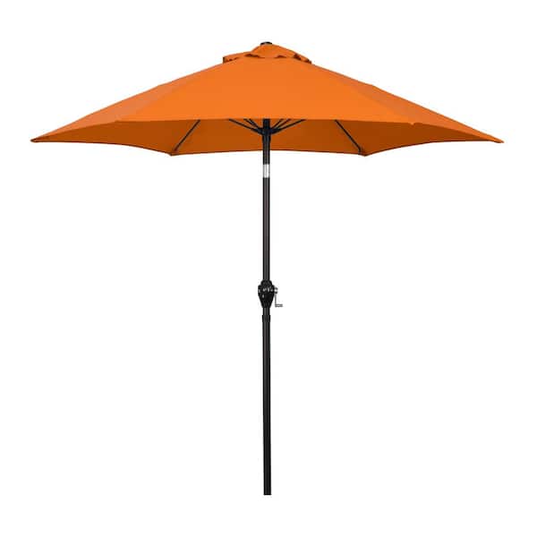 Astella 7.5 ft. Aluminum Market Patio Umbrella with Fiberglass Ribs and Crank Lift in Tuscan Polyester