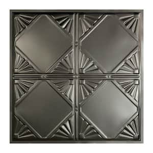 Erie 2 ft. x 2 ft. Lay-In Tin Ceiling Tile in Argento (20 sq. ft./case)