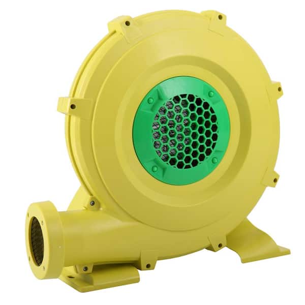Amucolo 450-Watt Air Blower Pump Fan for Inflatable Bounce Castle, Water Slides, Safe, Portable - Yellow and Green