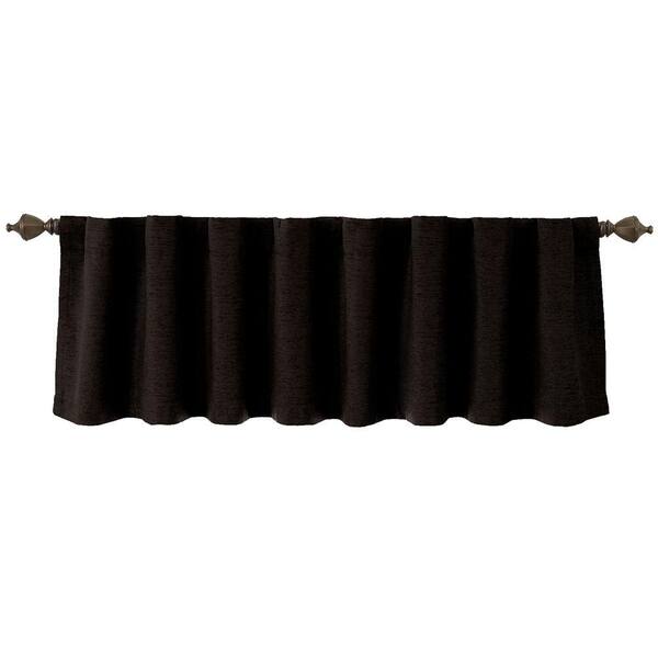 Beautyrest National Sleep Foundation Room Darkening 18 in. L Polyester Curtain Valance in Black
