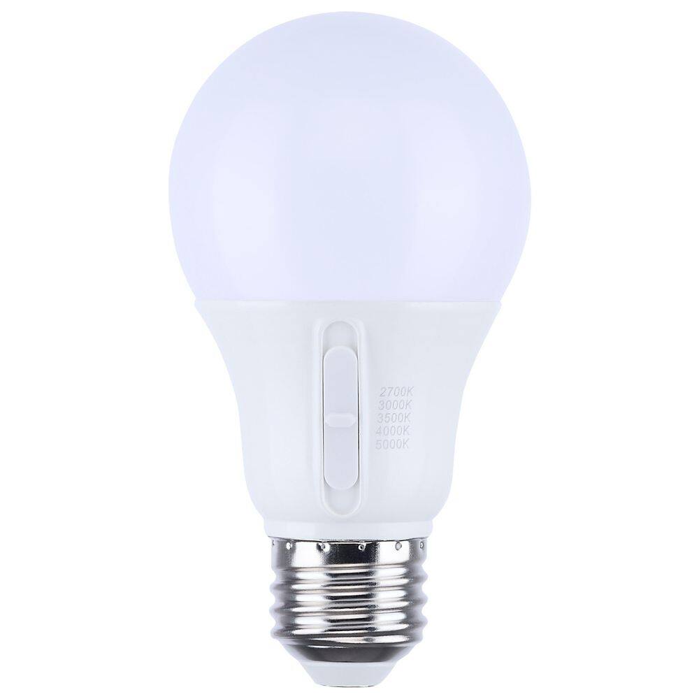 60-Watt Equivalent A19 E26 Base 27/30/35/40/50K Dimmable Frost Lighting Technology LED Light Bulb (24-Pack)