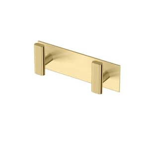 Elevate All Modern Decor J-Hook Double Robe in Brushed Brass