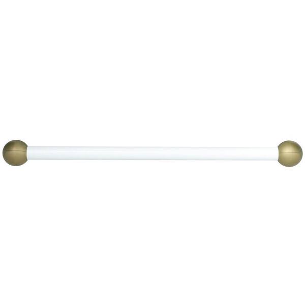 Newport Coastal White 16 in. Decorative Cross Arm and Gold Balls