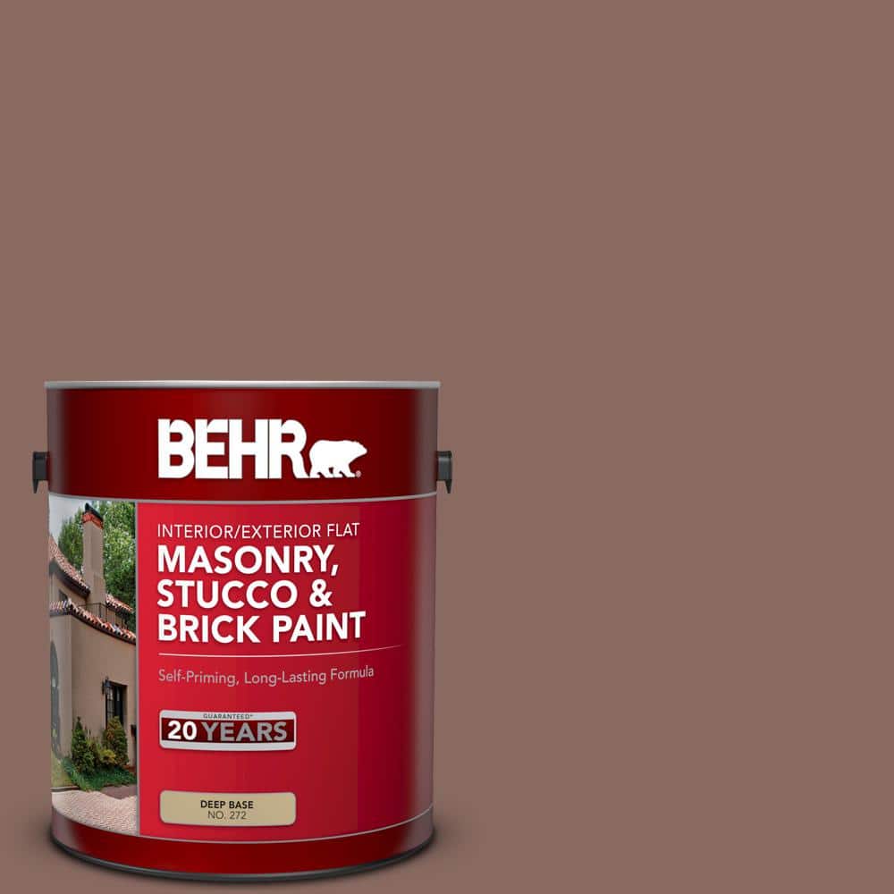 1 gal. #N150-5 French Truffle Flat Interior/Exterior Masonry, Stucco and Br