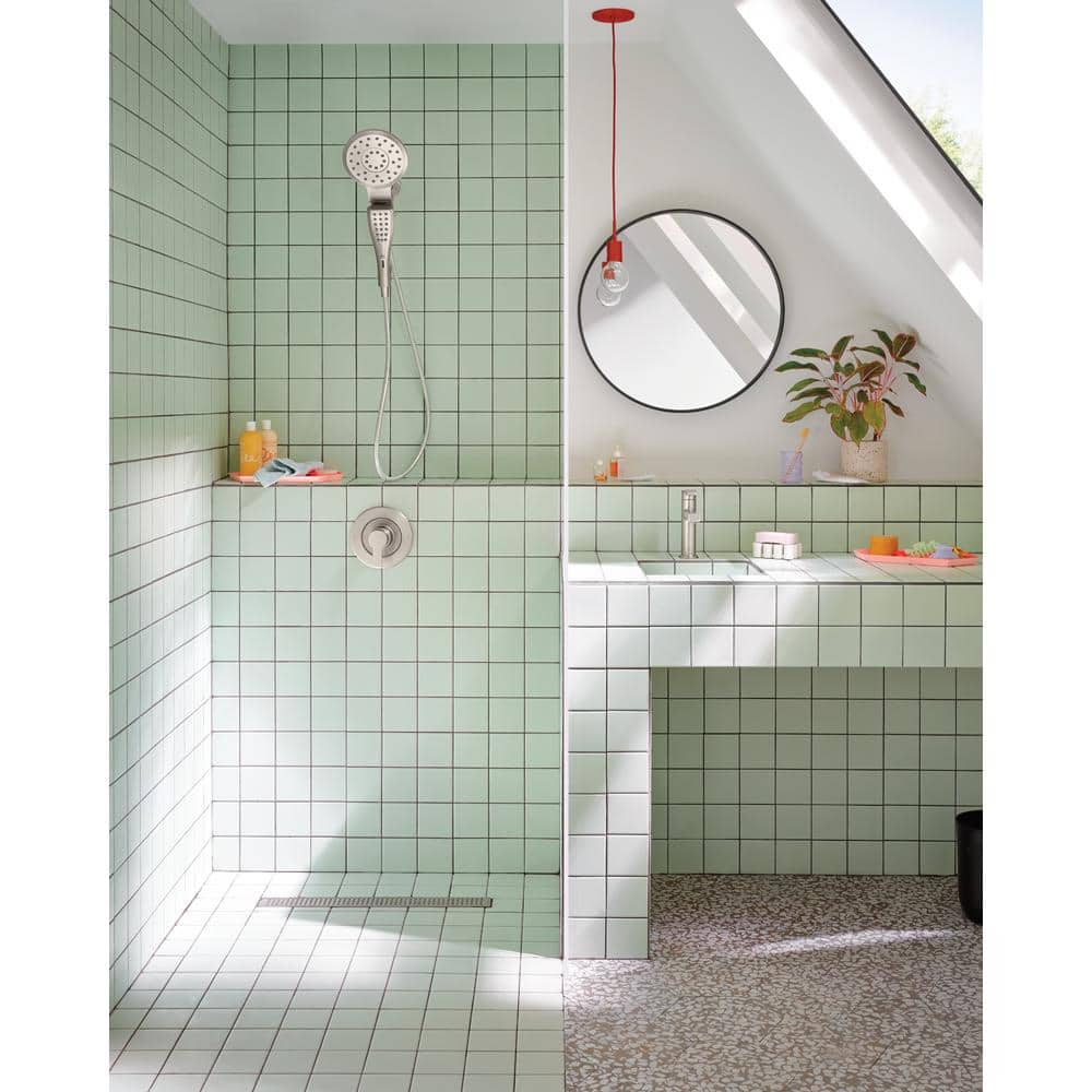 Nickel Dual-Head Rain and Handheld Shower System