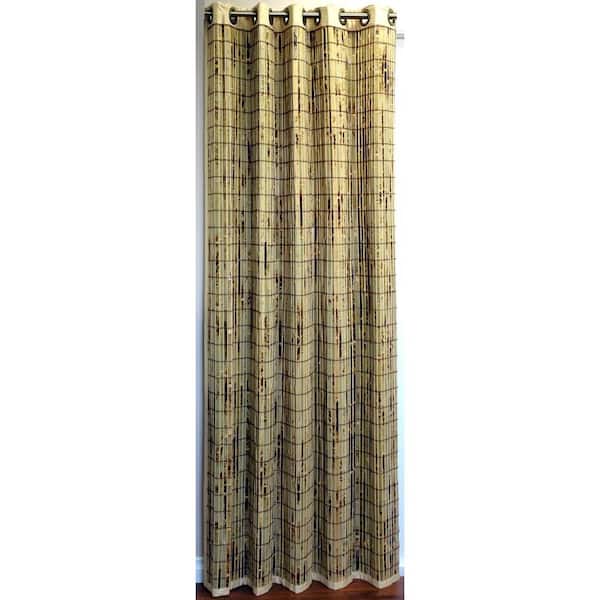Versailles Home Fashions Semi-Opaque Green Bamboo Grommet Panel-DISCONTINUED