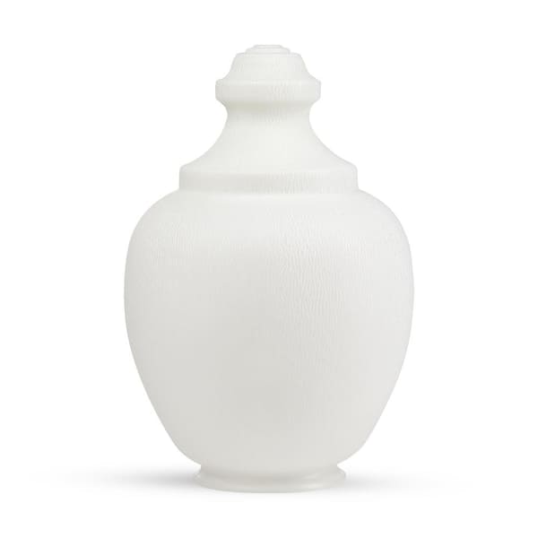 SOLUS 16.81 in. H x 10.75 in. W and 5.75 in. OD White Polyethylene Streetlamp Acorn with Fitter Neck - No Fixture Included