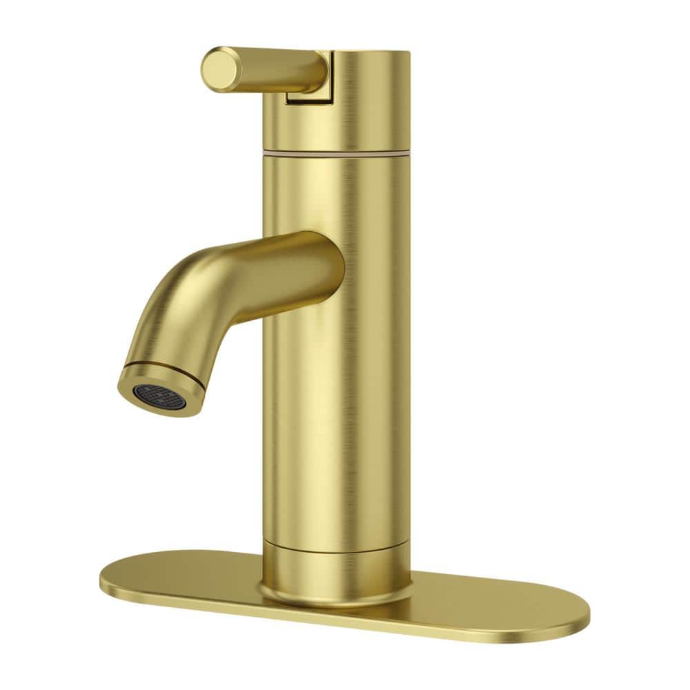 Contempra Brushed Gold Single Control Bathroom Faucet