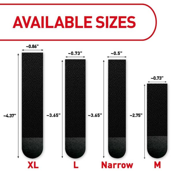 Command 4 Sets Large Sized Picture Hanging Strips Black : Target